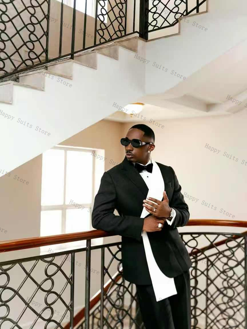 Men Formal Wear Black And White - Setelan Jas Pria Hitam Putih 2