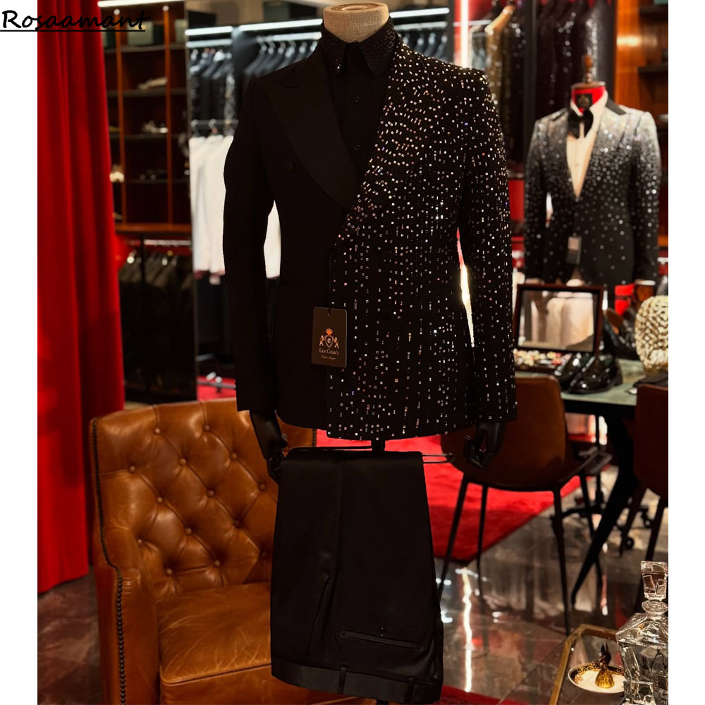 Men Formal Wear Black And White - Setelan Jas Pria Formal Mewah Warna