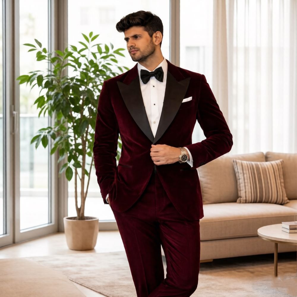 Men Formal Wear Fashion - Setelan Beludru Pria Slim Fit 2