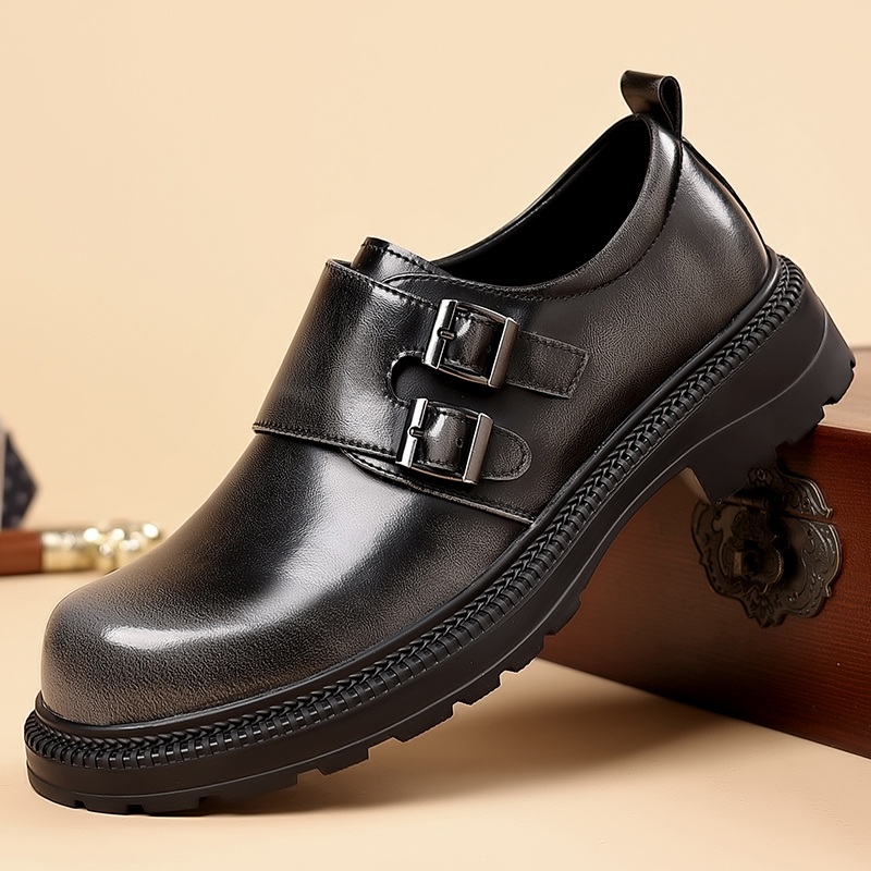 High End Men'S Formal Wear - Sepatu Kasual Kulit Pria Coklat Retro