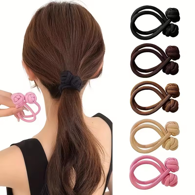Tie Bar Clip - 10pcs/Pak Ikat Rambut Elastis Warna Permen,