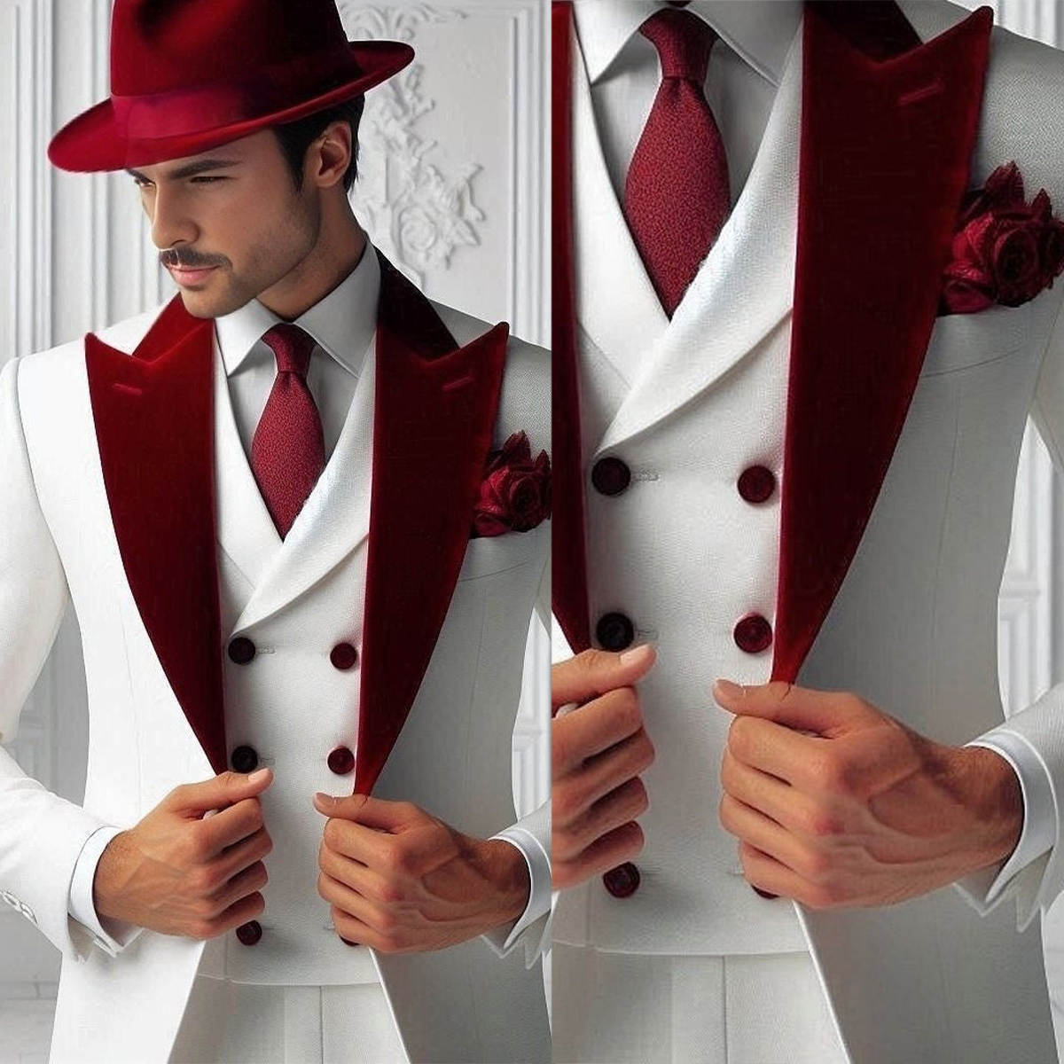 Men'S Formal Wear For Graduation - Jas Tuxedo Pria Formal Beludru 3