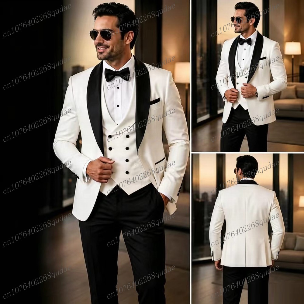 Men Formal Wear Black And White - Jas Formal Pria Putih dan Hitam