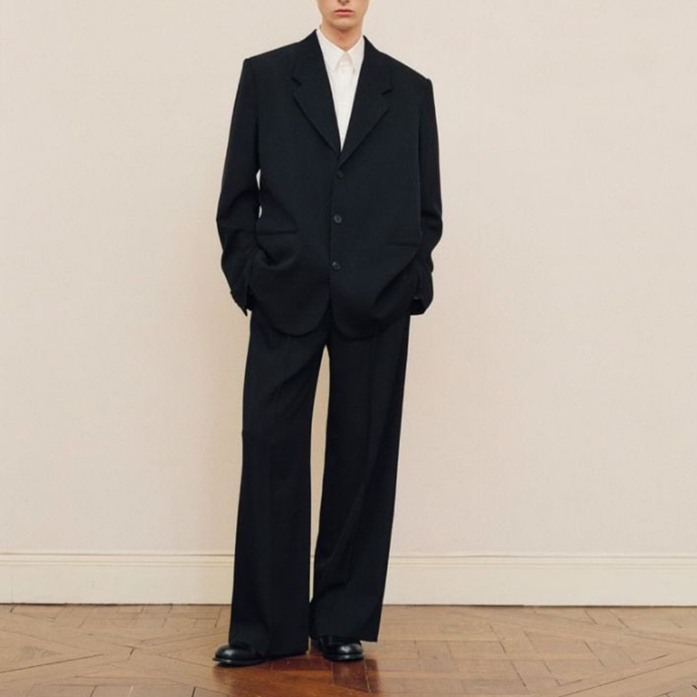 Men Formal Wear Fashion - Setelan Jas Pria Hitam Oversize Single