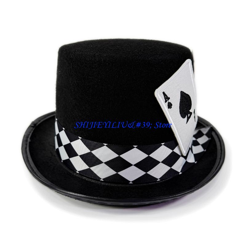 Tall Men Formal Wear - E21F Victorian Derby Cap Kartu Penyihir