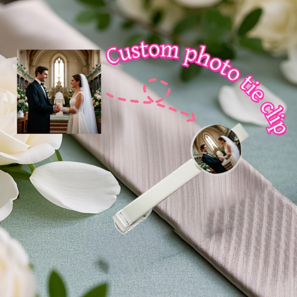 Tie Bar Clip - Penjepit Dasi dengan Teks Terukir Foto