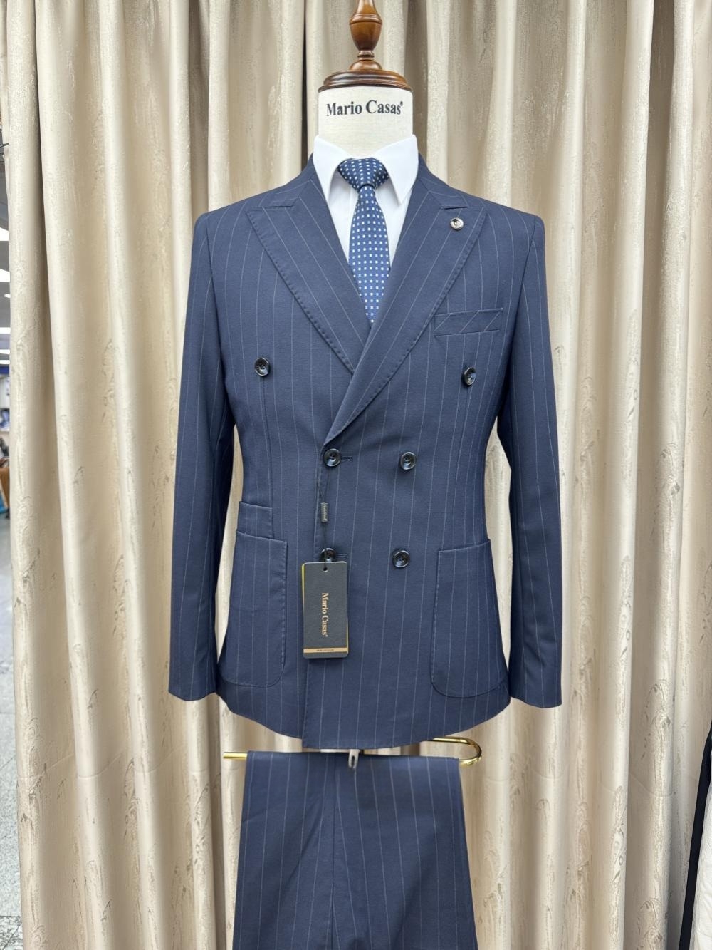 Setelan Jas Pria Bergaris Baru - Elegant Formal Men'S Wear ulasan dan harga