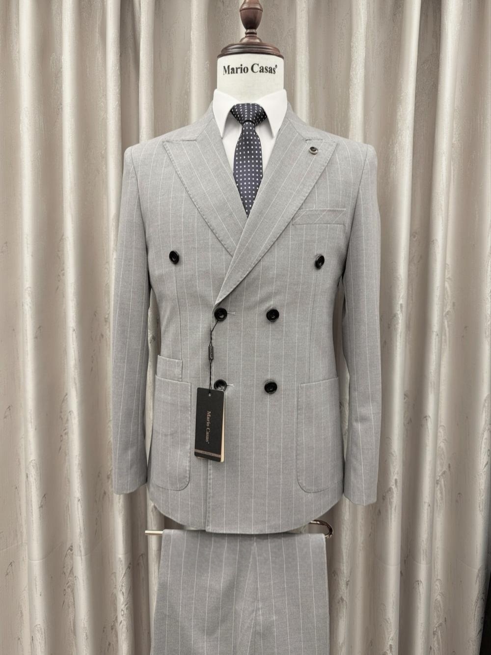 Setelan Jas Pria Bergaris Baru - Elegant Formal Men'S Wear ulasan dan harga