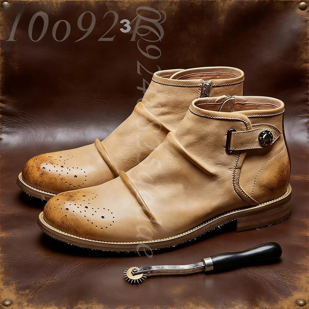 Sepatu Boots Pria Model Brogue - Formal Men Daily Wear Footwear ulasan dan harga