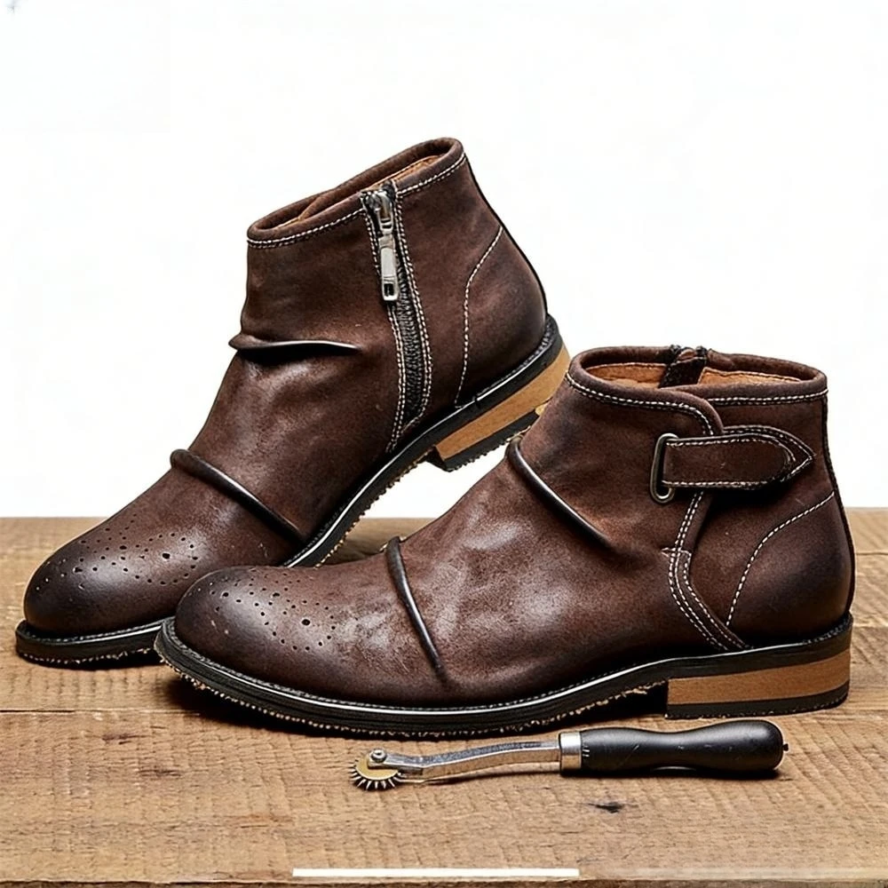 Sepatu Boots Pria Model Brogue - Formal Men Daily Wear Footwear ulasan dan harga