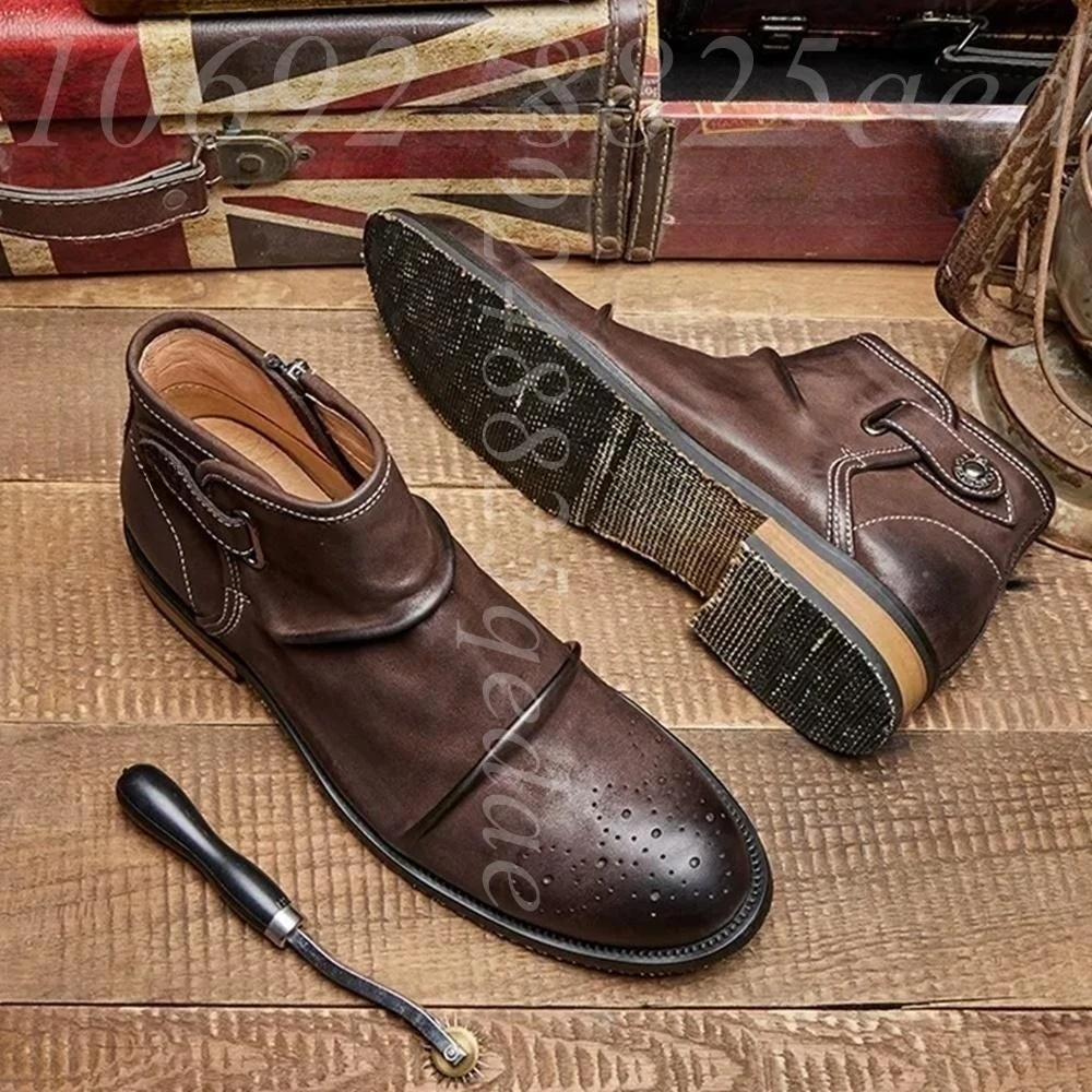 Sepatu Boots Pria Model Brogue - Formal Men Daily Wear Footwear ulasan dan harga