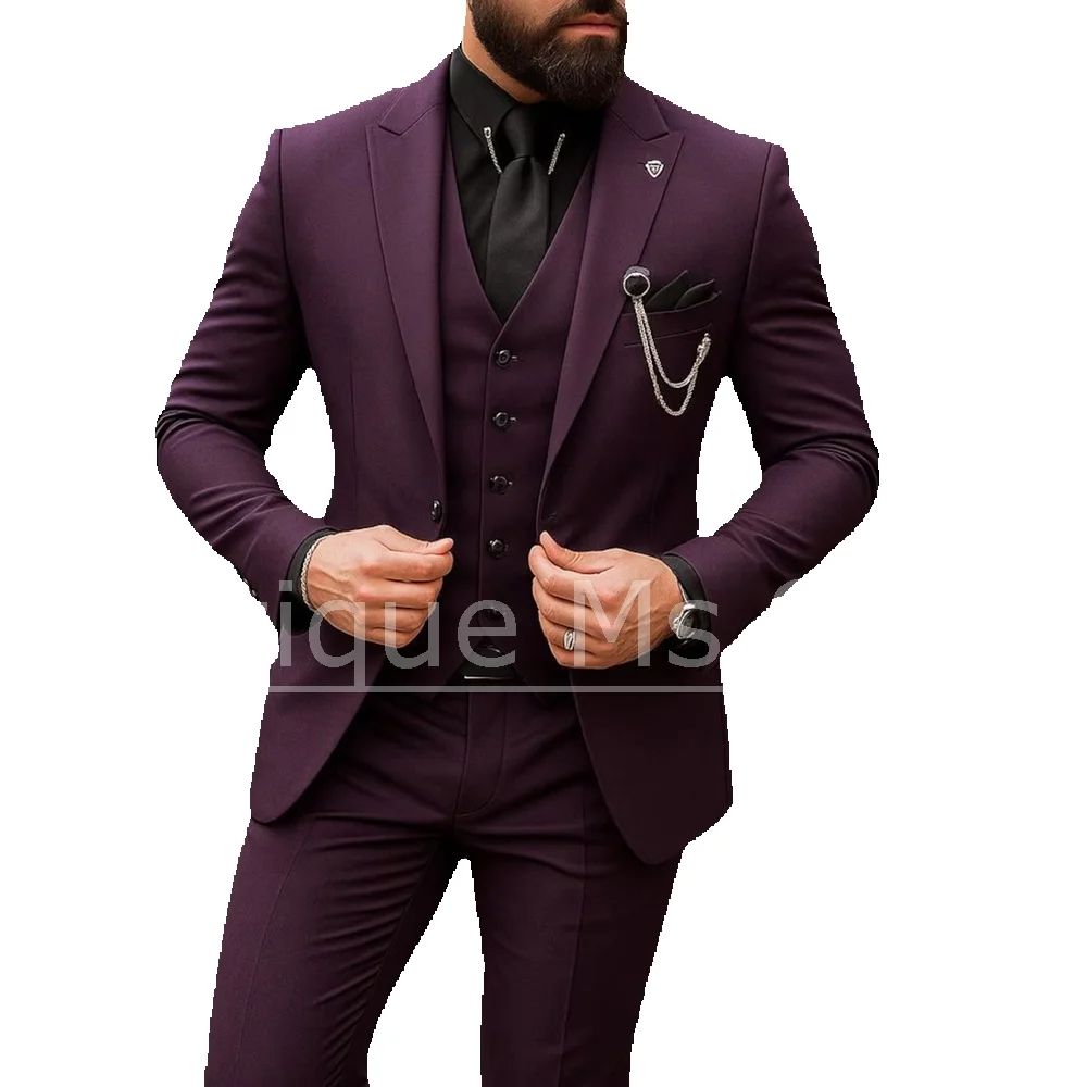 Setelan 3 Potong Pria Jaket Wa - Men Formal Wear Outfits ulasan dan harga