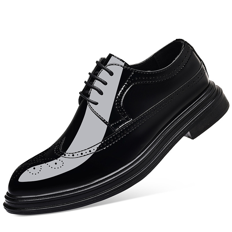 Sepatu Brogue Kulit Paten Pria - Patent Leather Oxford ulasan dan harga
