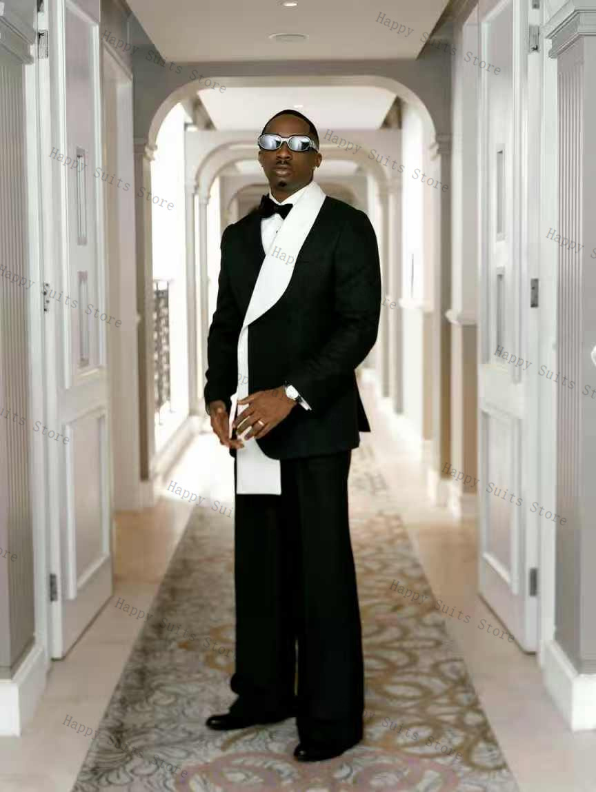 Setelan Jas Pria Hitam Putih 2 - Men Formal Wear Black And White ulasan dan harga