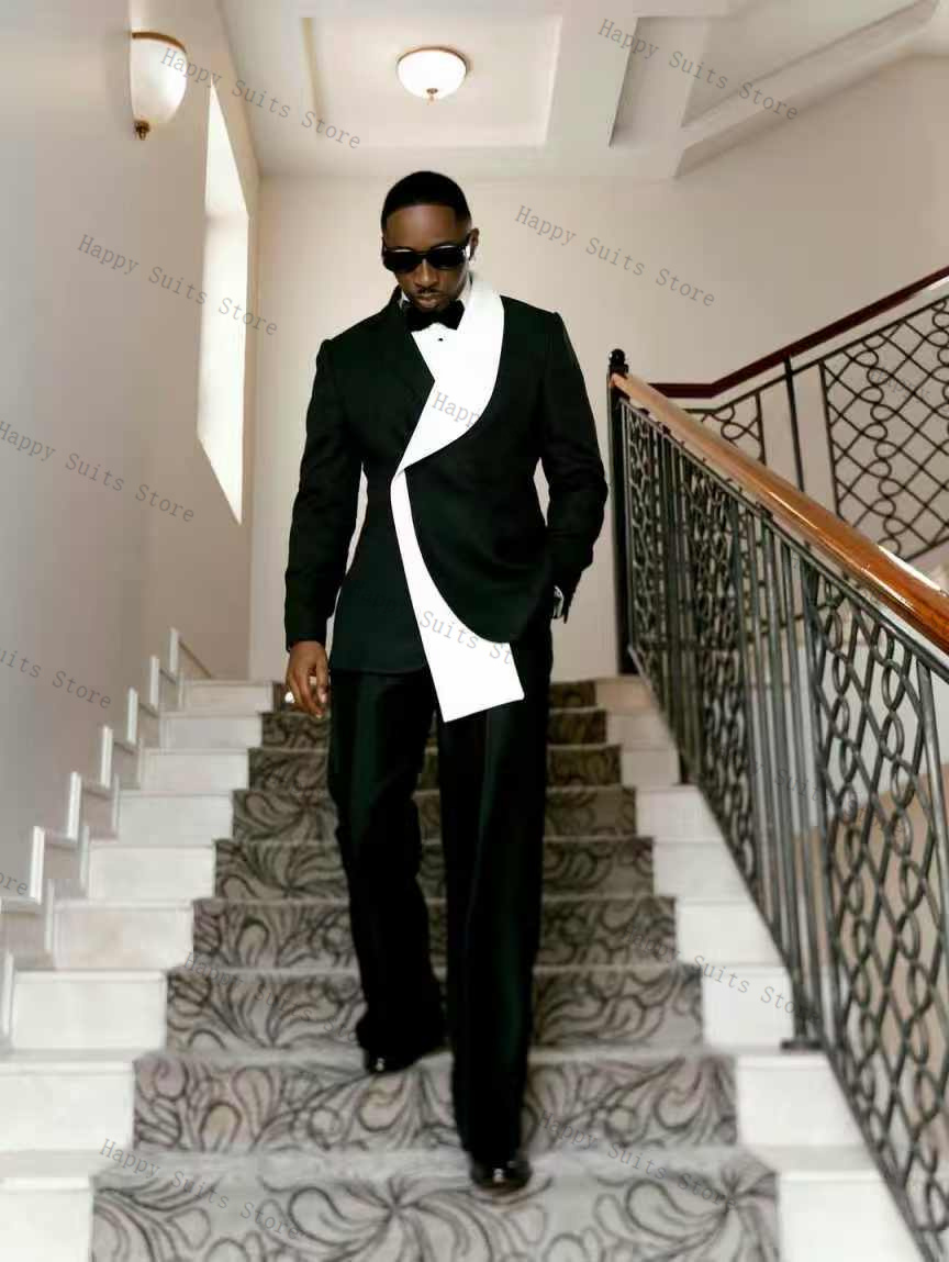 Setelan Jas Pria Hitam Putih 2 - Men Formal Wear Black And White ulasan dan harga