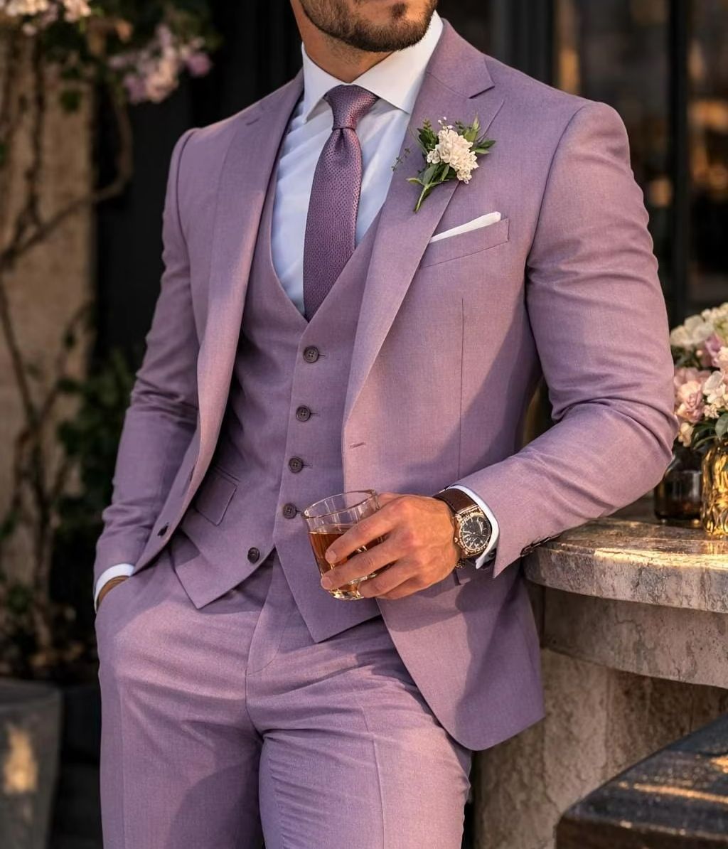Setelan Pria 3 Potong Warna La - Men Formal Wear Outfits ulasan dan harga
