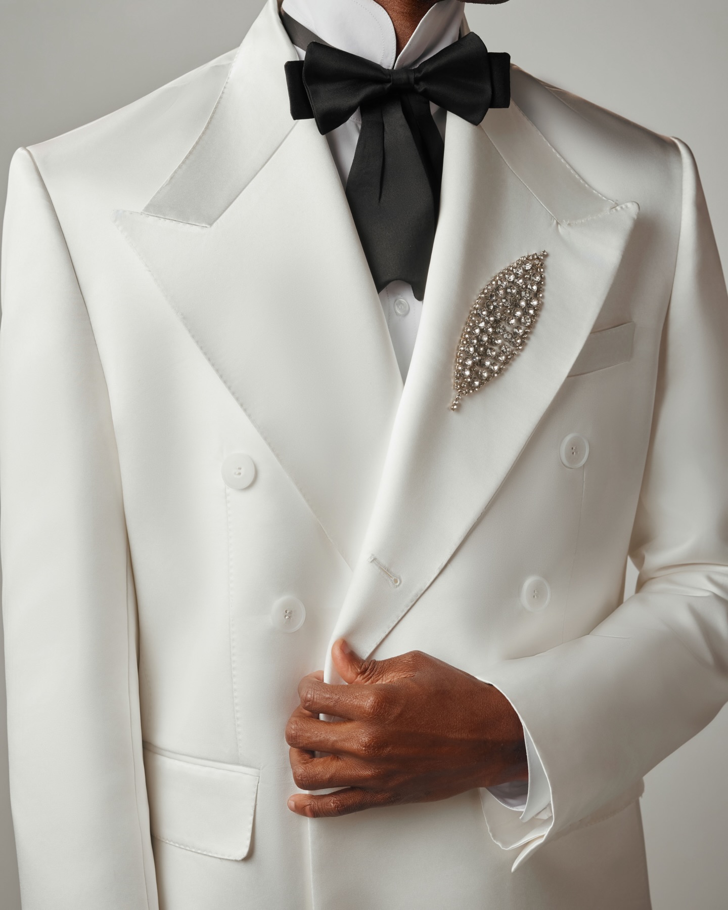 Setelan Jas Pria Putih 2 Pcs B - Men Formal Wear Black And White ulasan dan harga