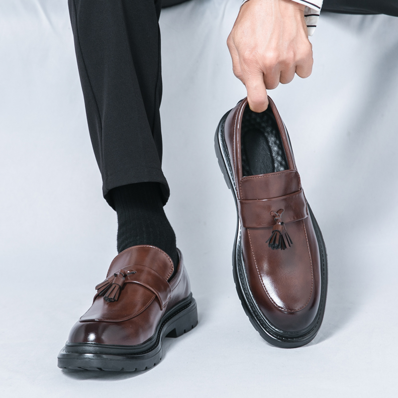 Sepatu Kulit Kasual Anti Selip - Men Formal Wear Fashion ulasan dan harga