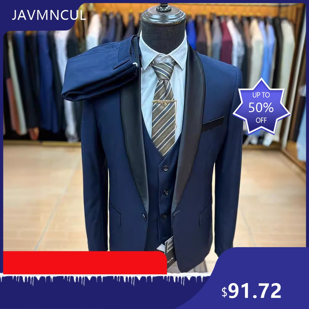 Setelan Jas Pria Slim Fit 3 Po - Men'S Formal Wear For Graduation ulasan dan harga