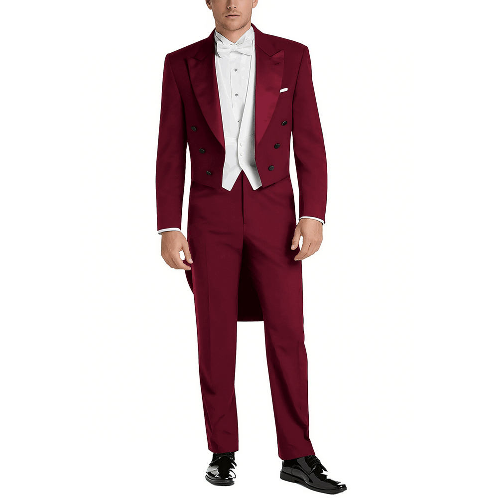 Setelan Jas Pria Satin Peak La - Elegant Formal Men'S Wear ulasan dan harga