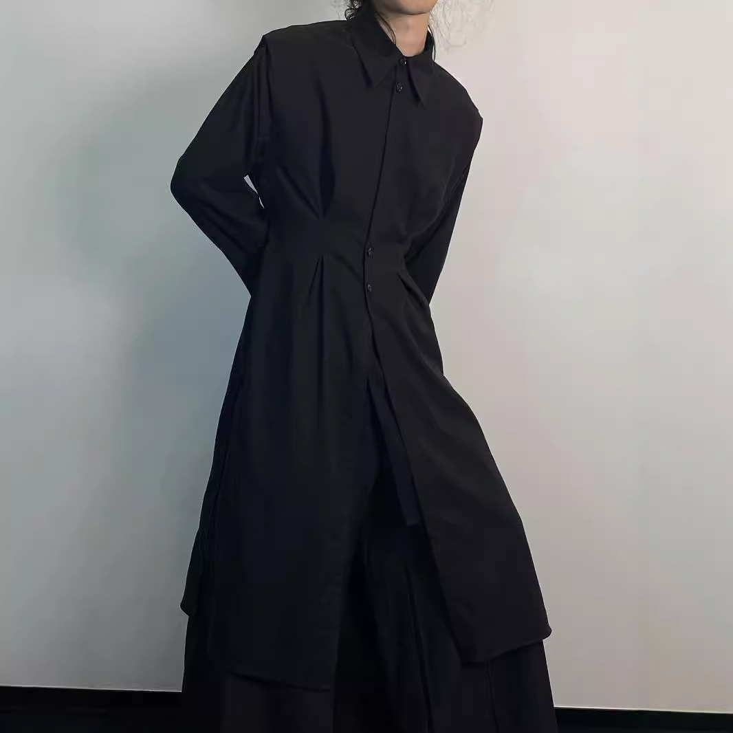Jas Trench Coat Gothic Y2K Pri - Men'S Formal Wear Belt ulasan dan harga