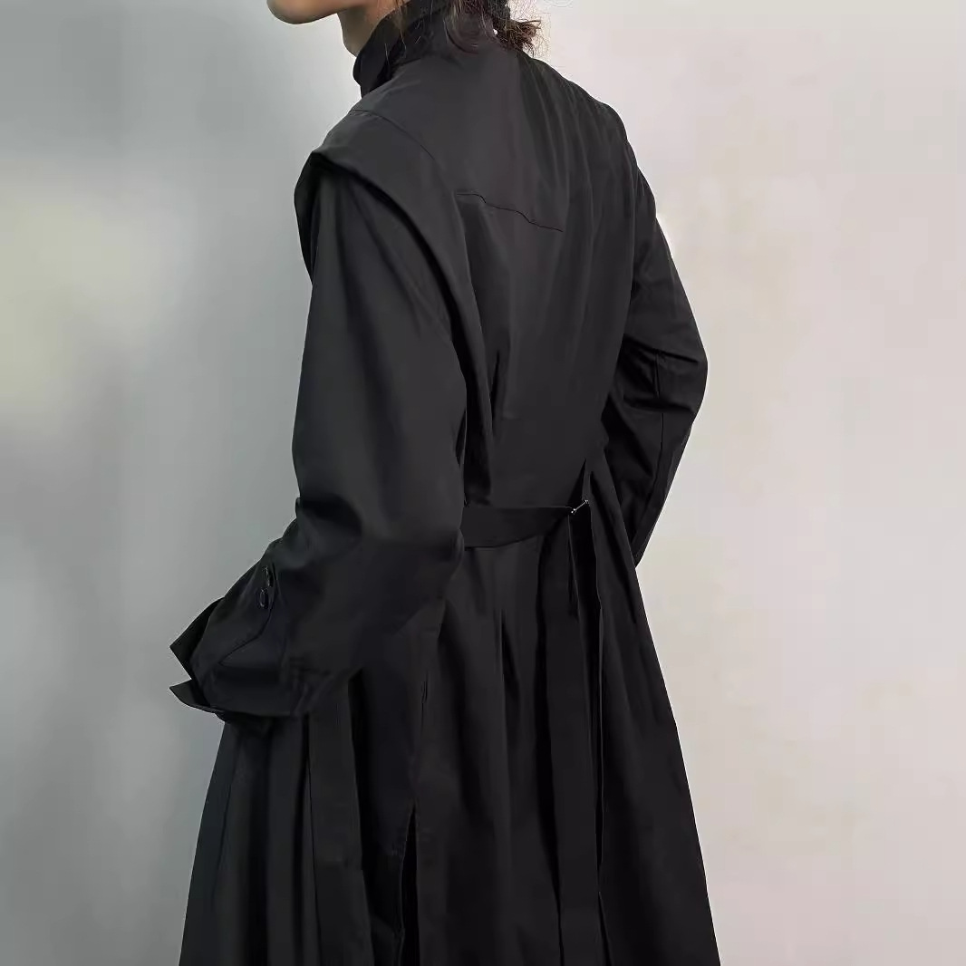 Jas Trench Coat Gothic Y2K Pri - Men'S Formal Wear Belt ulasan dan harga