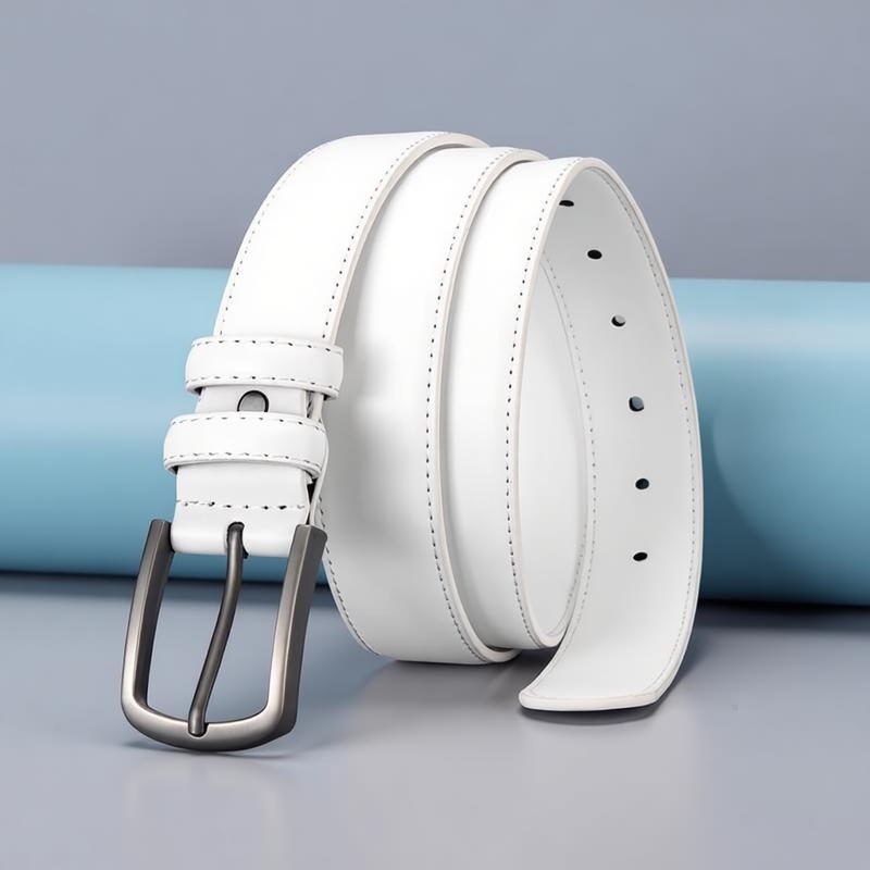 Sabuk Formal Pria, Putih Polos - Men'S Formal Wear Belt ulasan dan harga