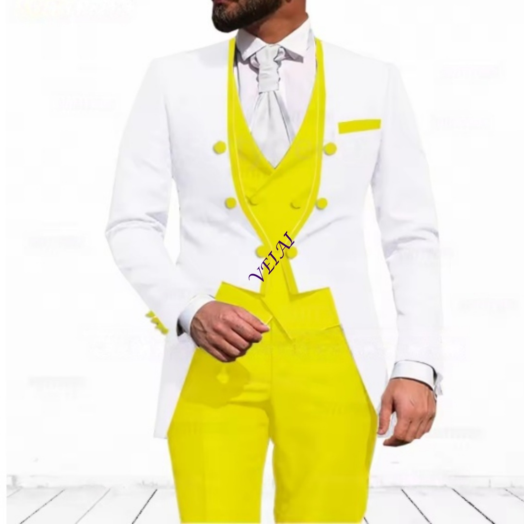 Setelan Jas 3-Potong Biru Lang - Elegant Formal Men'S Wear ulasan dan harga
