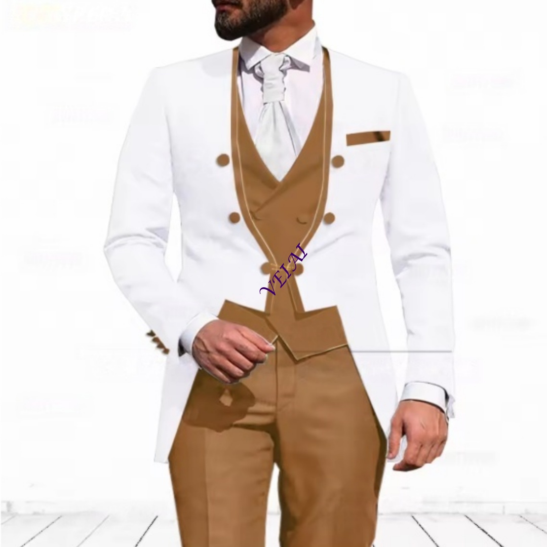 Setelan Jas 3-Potong Biru Lang - Elegant Formal Men'S Wear ulasan dan harga