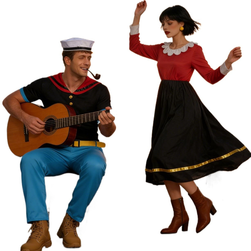 Kostum Popeye Wanita dan Pria, - Men Formal Wear Set ulasan dan harga