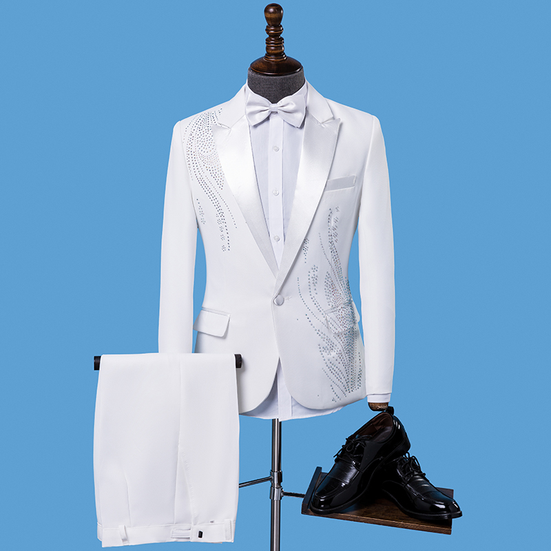 Jas Pria Slim Fit Formal denga - Men Formal Wear Black And White ulasan dan harga