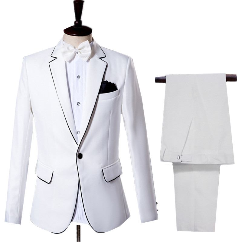 Setelan Kasual Bisnis Putih Pr - Men Formal Wear Black And White ulasan dan harga