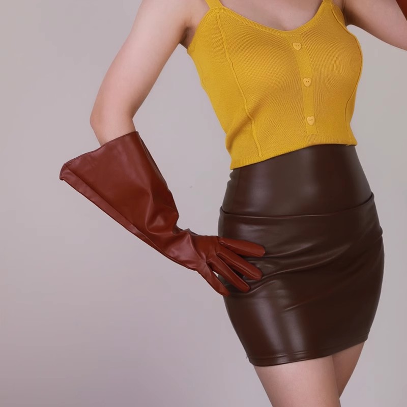 Sarung tangan coklat panjang l - Formal Glove Leather ulasan dan harga