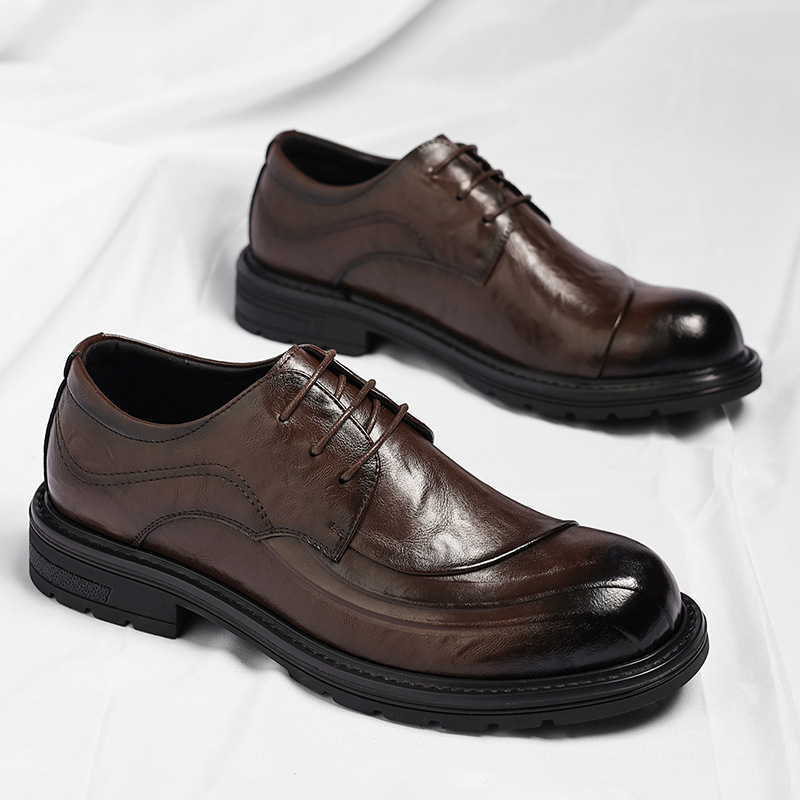 Sepatu Kulit Asli Coklat Mengk - Men'S Formal Party Wear Shoes ulasan dan harga