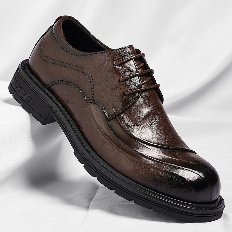 Sepatu Kulit Asli Coklat Mengk - Men'S Formal Party Wear Shoes ulasan dan harga