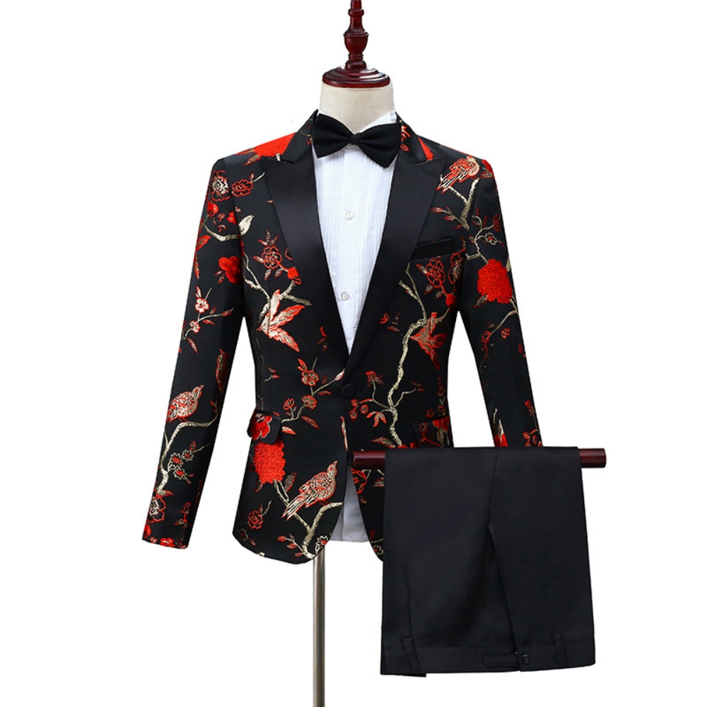 Setelan Jas Jacquard Mewah Ter - Men Formal Wear Outfits ulasan dan harga