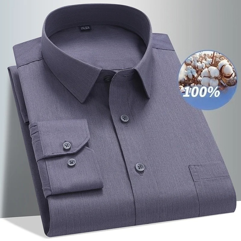 Kemeja Lengan Panjang Katun 8X - Men Formal Wear Black And White ulasan dan harga
