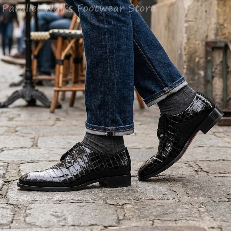 Sepatu Oxford Kulit Paten Pria - Patent Leather Oxford ulasan dan harga