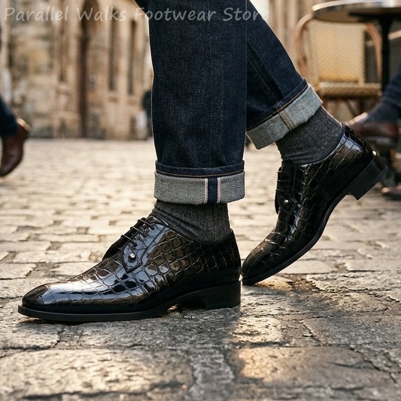 Sepatu Oxford Kulit Paten Pria - Patent Leather Oxford ulasan dan harga