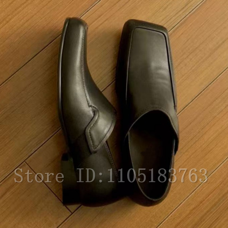 Sepatu Loafer Kulit Hitam Pria - Formal Men Daily Wear Footwear ulasan dan harga
