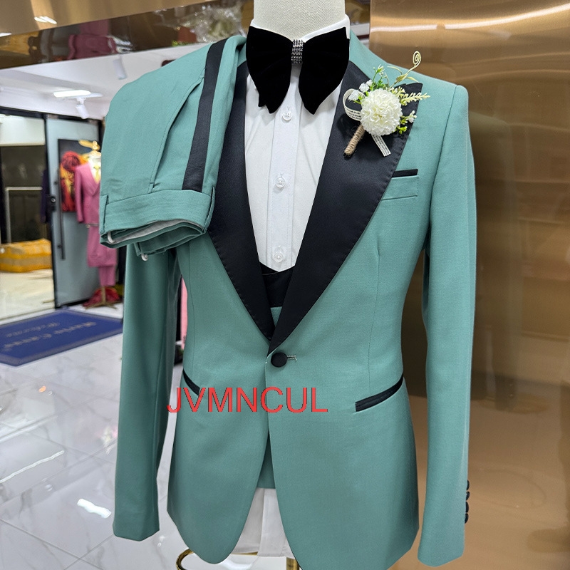 Setelan Jas Pria 3 Potong Slim - Elegant Formal Men'S Wear ulasan dan harga