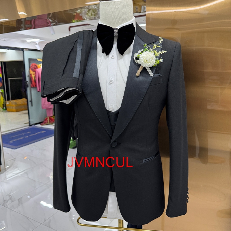 Setelan Jas Pria 3 Potong Slim - Elegant Formal Men'S Wear ulasan dan harga