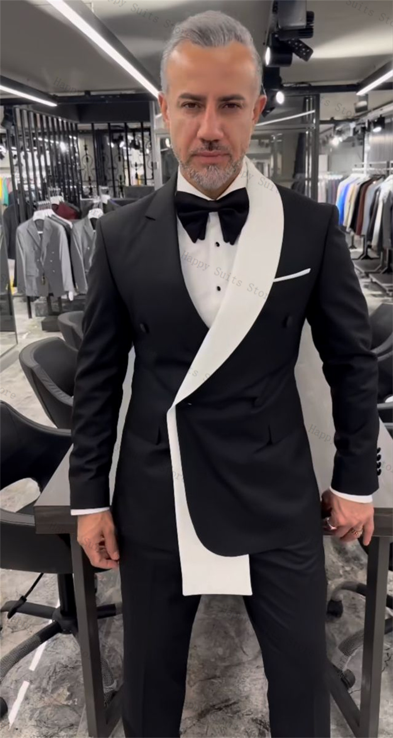 Setelan Jas Pria Hitam Putih 2 - Men Formal Wear Black And White ulasan dan harga