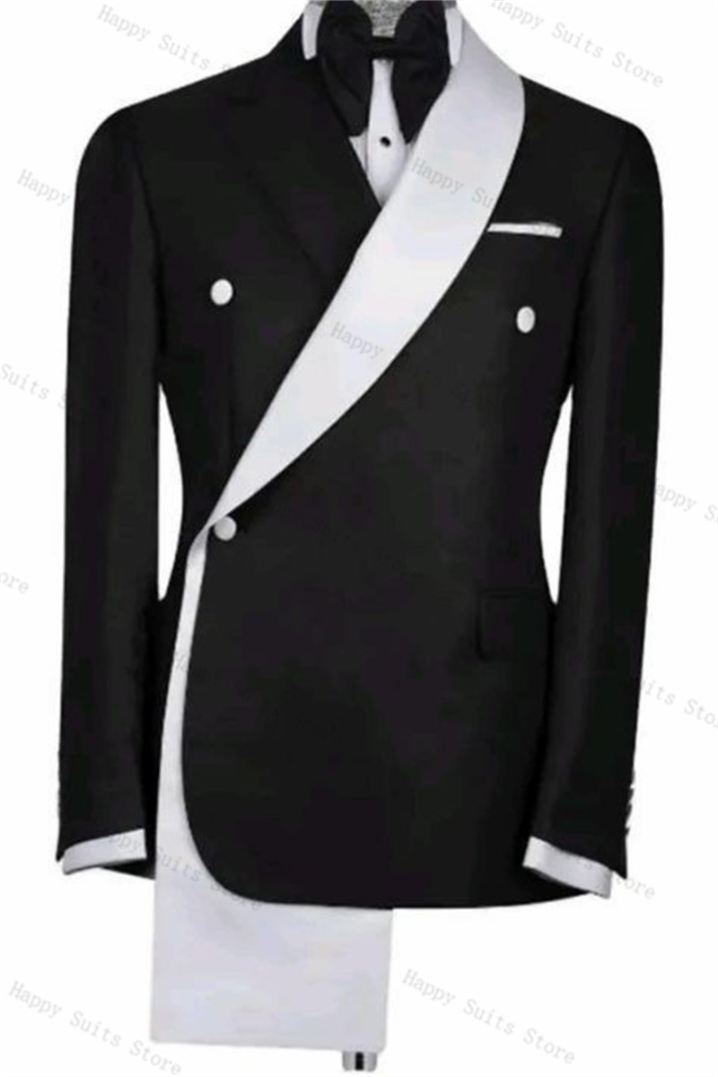 Setelan Jas Pria Hitam Putih 2 - Men Formal Wear Black And White ulasan dan harga