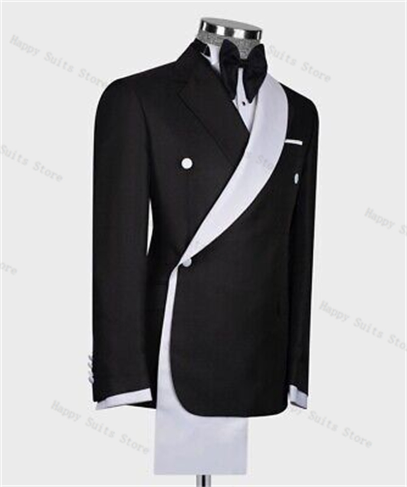 Setelan Jas Pria Hitam Putih 2 - Men Formal Wear Black And White ulasan dan harga