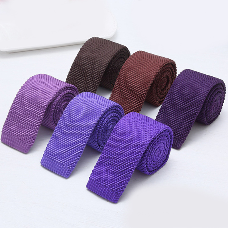Dasi Rajut Hitam Putih Solid 6 - Men Formal Wear Black And White ulasan dan harga