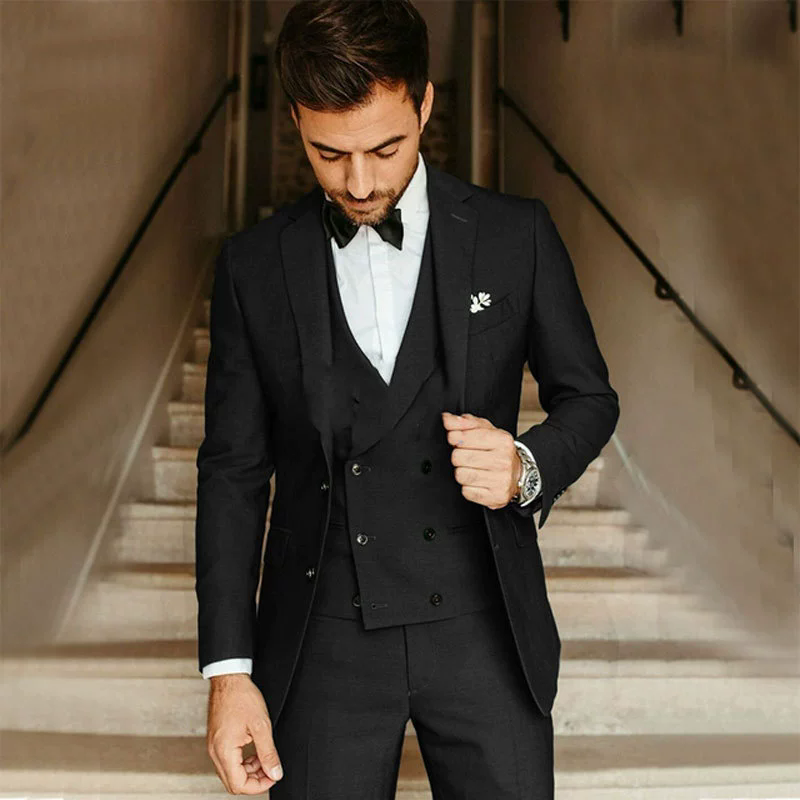 Setelan Pria Slim Fit Tiga Pot - High End Men'S Formal Wear ulasan dan harga