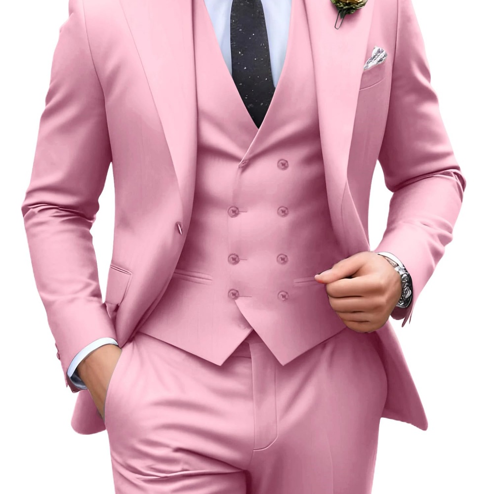 3 Stel Jas Pria Warna Solid Un - Men Formal Wear Outfits ulasan dan harga