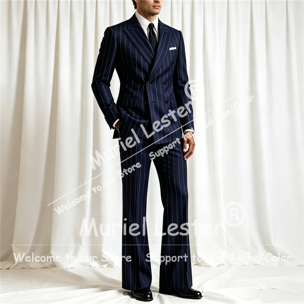 Setelan Jas Pria Bergaris Eleg - Elegant Formal Men'S Wear ulasan dan harga