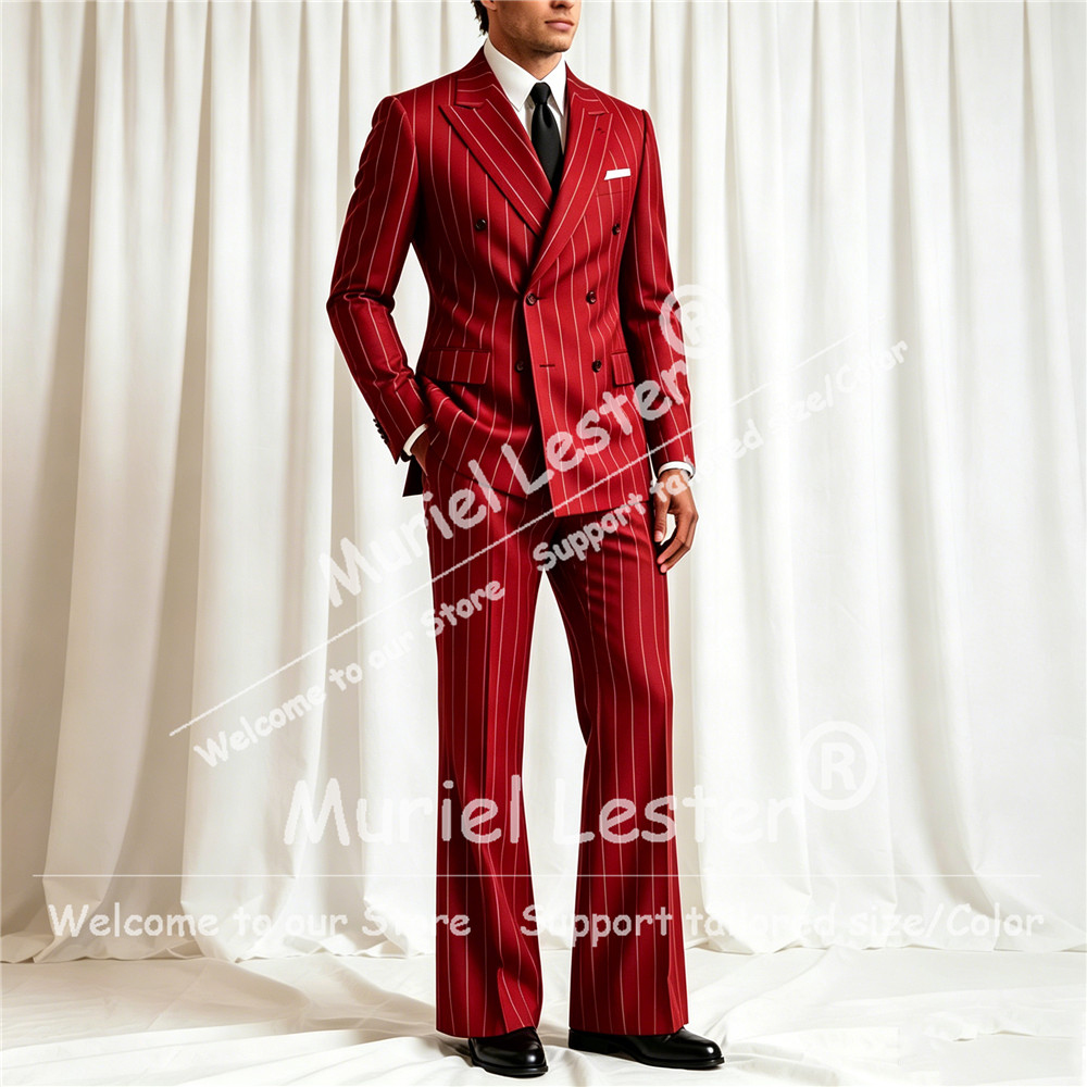 Setelan Jas Pria Bergaris Eleg - Elegant Formal Men'S Wear ulasan dan harga